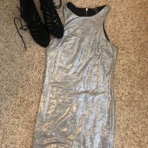 Silver party dress NWT